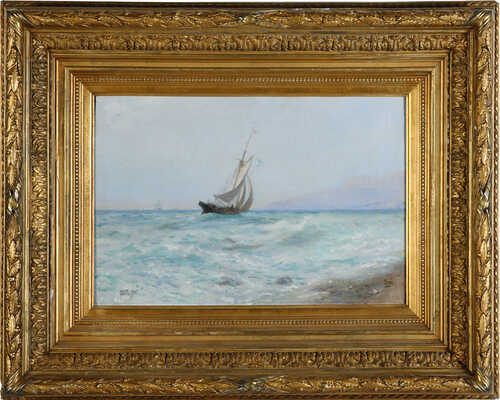 Лагорио Лев Феликсович. Парусная лодка у берегов Крыма